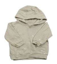 Béžová mikina s dinosaurami a kapucňou George