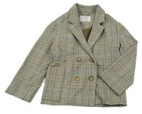 Bílo-hnědo-černé vzorované sako Zara