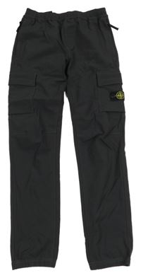 Tmavošedé softshellové cargo kalhoty 