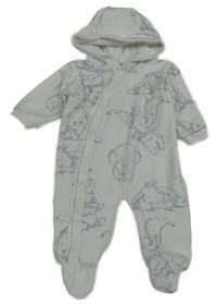 Biela zamatová kombinéza s Dumbem