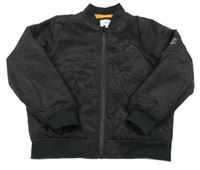 Černý šusťákový zateplený bomber Sinsay