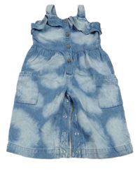 Modrý riflový kalhotový overal a flíčky Next