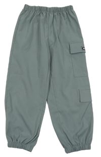 Sivé šušťákové cargo nohavice Shein