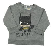 Sivá melírovaná mikina s Batmanem H&M
