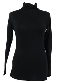 Dámské černé triko s rolákem Atmosphere