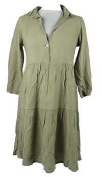 Dámske béžové šaty s golierikom Janina