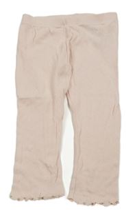 Svetloružové vzorované rebrované legíny So cute