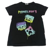 Černé tričko s potiskem - Minecraft