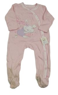Nové - svetloružový overal so zajícem zn. George