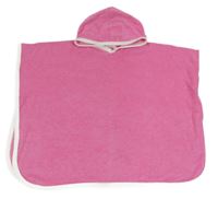 Ružové froté osuškové pončo s kapucňou M&Co.