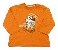 Oranžové triko s mývalem Ergee