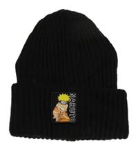 Čierna rebrovaná pletená čapica s Naruto H&M