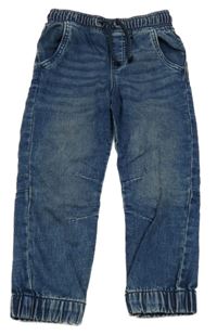 Tmavomodré teplákové cuff rifle Tu