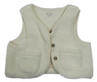 Smotanová huňatá podšitá vesta