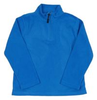 Modrá fleecová mikina so stojačikom