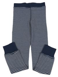 Tmavomodro-bílé pruhované spodní kalhoty Tchibo