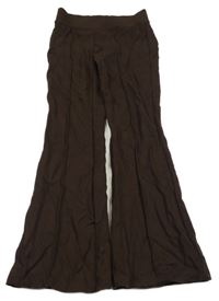 Hnedé flare nohavice H&M