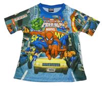 Modré tričko so Spidermanem