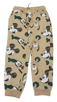 Béžové tepláky s Mickeym Disney