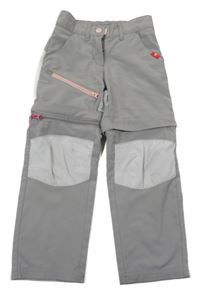 Šedé šusťákové outdoorové kalhoty Lupilu