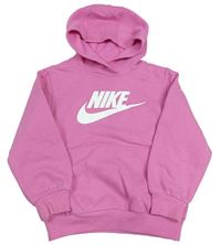 Ružová mikina s logom a kapucňou zn. Nike