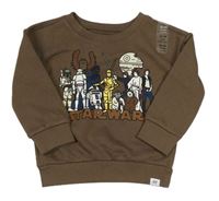 Hnědá mikina se Star Wars GAP