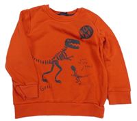 Červená mikina s dinosaurami George