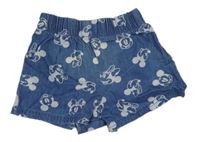 Modré riflové kraťasy s Minnie Disney 