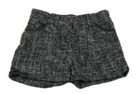 Čierno-biele kockované kraťasy Gémo