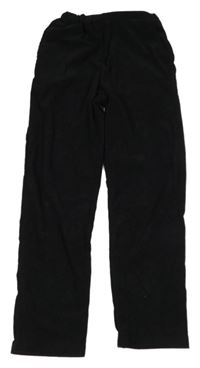 Čierne rebrované zamatové nohavice