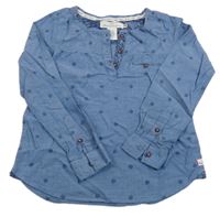 Modrá bodkovaná blúzka H&M