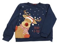 Tmavomodrá mikina so sobom Alive