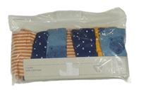 Nové - 7x slipy - 2x tmavomodré + 2x pruhované + 2x modré + 1x žluté 