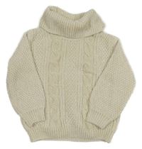 Smetanový žinylkový svetrový rolák C&A