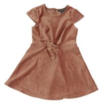 Staroružové zamatové rebrované šaty s uzlom Primark