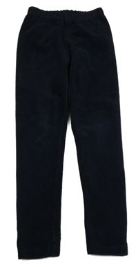 Tmavomodré zamatové legíny