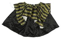 Pruhovano-čierna sametovo/saténová sukňa