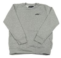 Sivá melírovaná mikina s nápisom Next