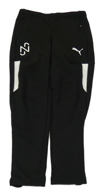 Černo-bílé sportovní kalhoty s logem Puma