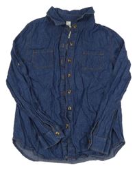 Tmavomodrá rifľová blúzka Cherokee