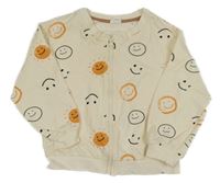 Pudrová prepínaci mikina so smajlíkmi