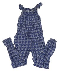 Tmavomodrý nohavicový overal so vzorom Monsoon