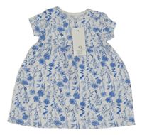 Nové - Bílé bavlněné květované šaty F&F