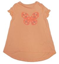 Neónově oranžová tunika s motýlom Topolino