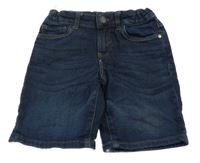 Tmavomodré teplákové riflové kraťasy C&A