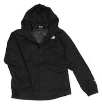 Černá funkční šusťáková sportovní bunda s logem a kapucí The North Face
