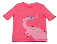 Kriklavoě ružové UV tričko s dinosaurom carter's