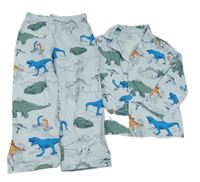 Světlemodré pyžamo s dinosaury M&S