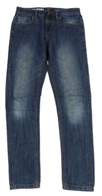 Tmavomodré super skinny rifle zn. Next