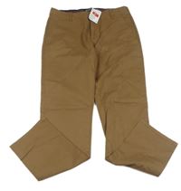 Nové - hnědé plátěné chino kalhoty H&M